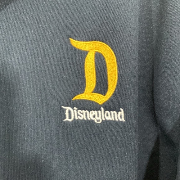 Disney Parks Full Zip Embroidered Navy Blue Stripe Sleeve Jersey Jacket size L - Picture 3 of 12